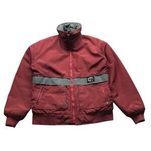Vintage On Course Quilted Lined Riding Jacket Womens Medium M Long Sleeve Maroon